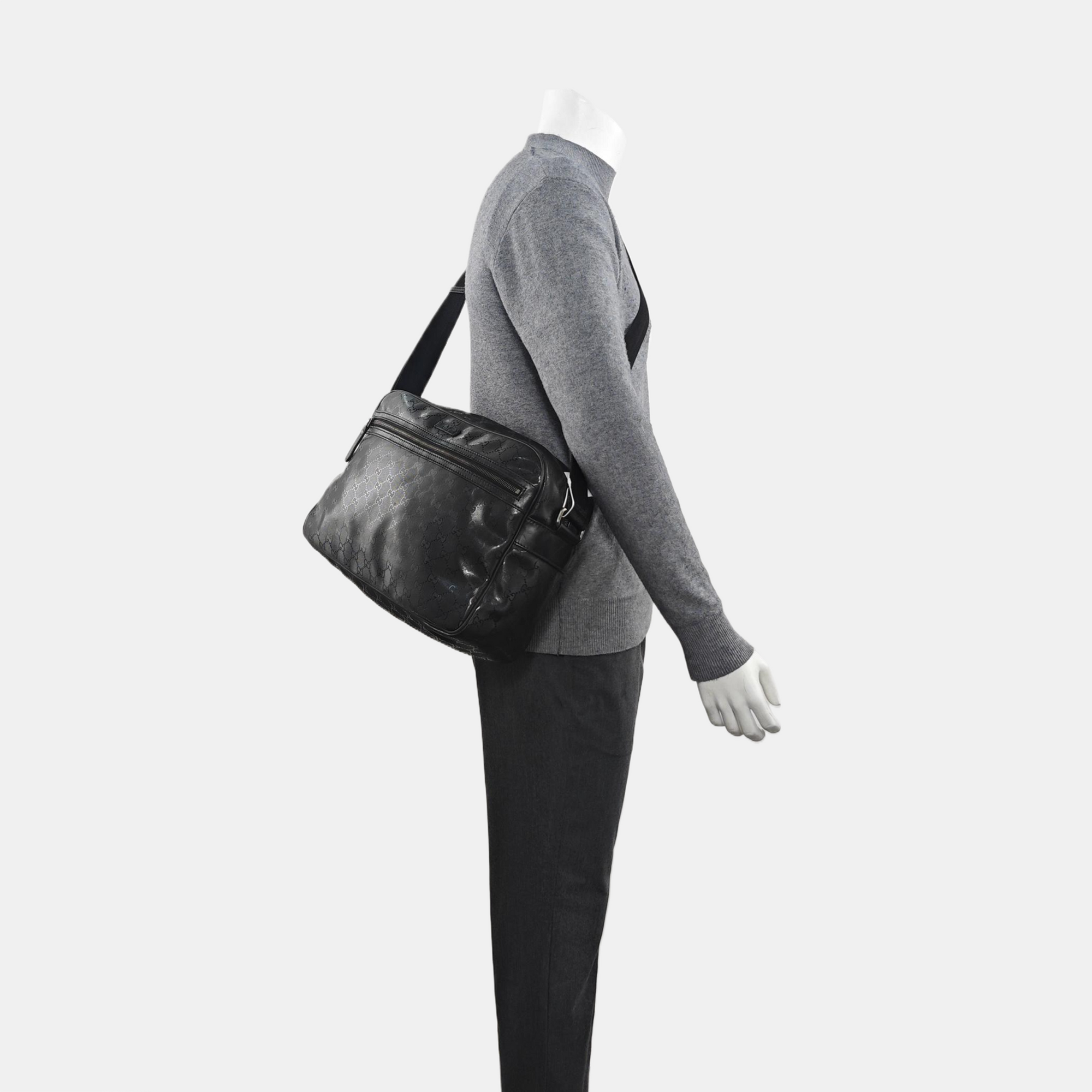 GG Imprime Monogram Coated Canvas Black