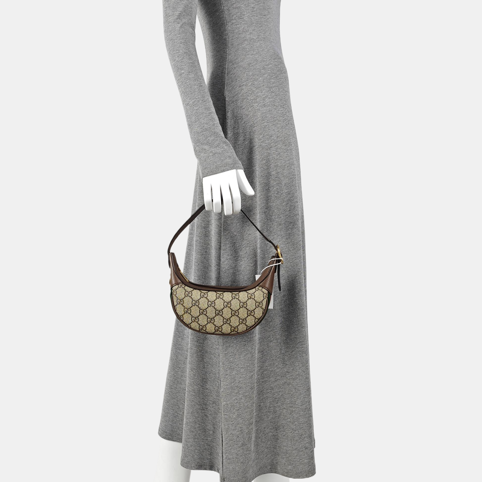 Ophidia Mini Monogram Coated Canvas Beige