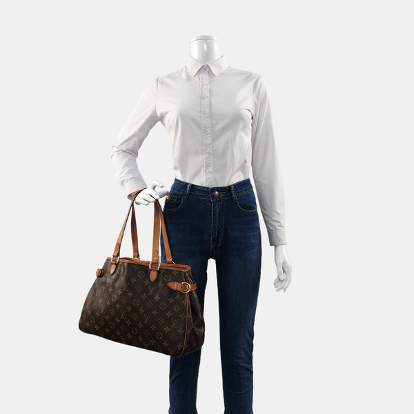 BATIGNOLLES GM Monogram Coated Canvas Brown