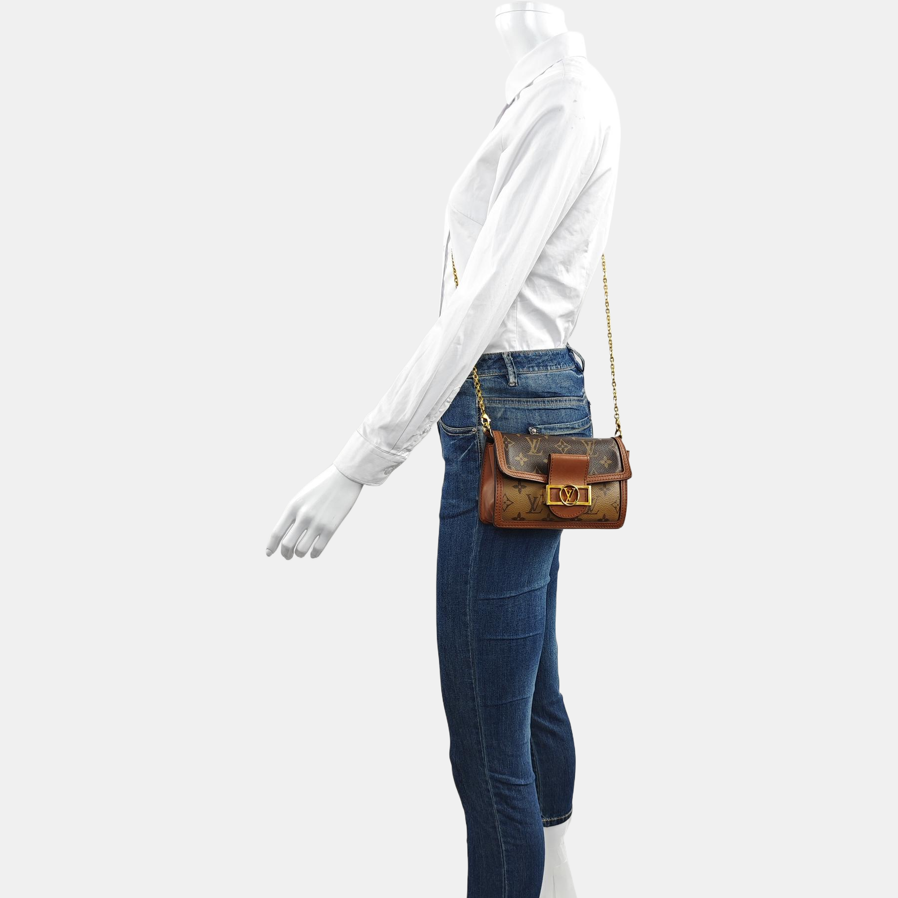 DAUPHINE WOC Monogram Coated Canvas Brown
