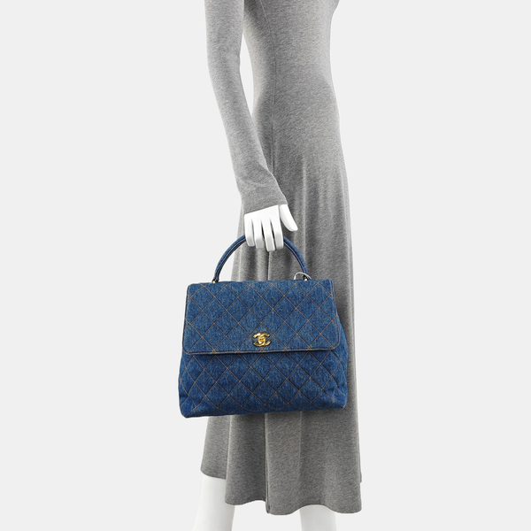 VINTAGE KELLY Quilted Denim Blue