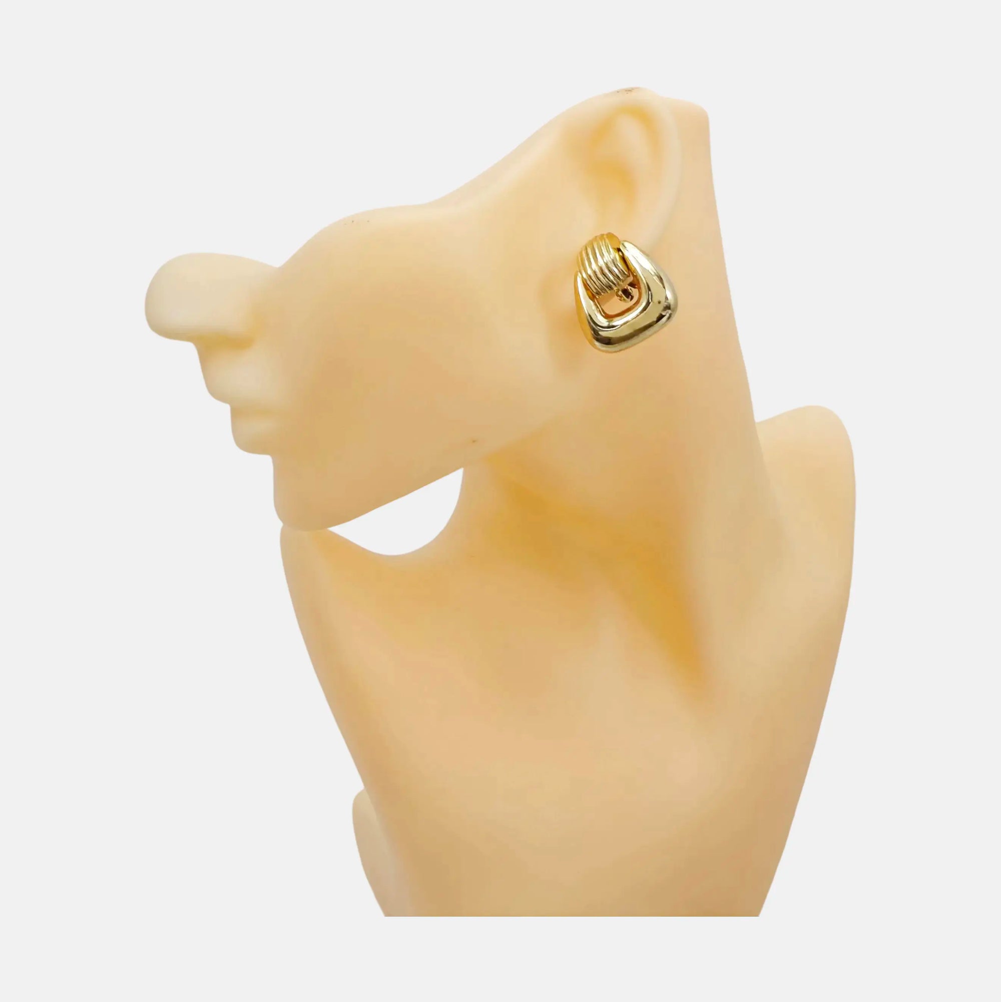 Metal Gold Clip On Earrings
