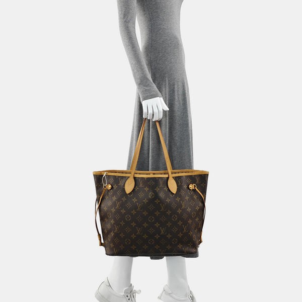 NEVERFULL MM Monogram Coated Canvas Brown