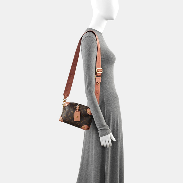 PETITE MALLE Monogram Coated Canvas Brown