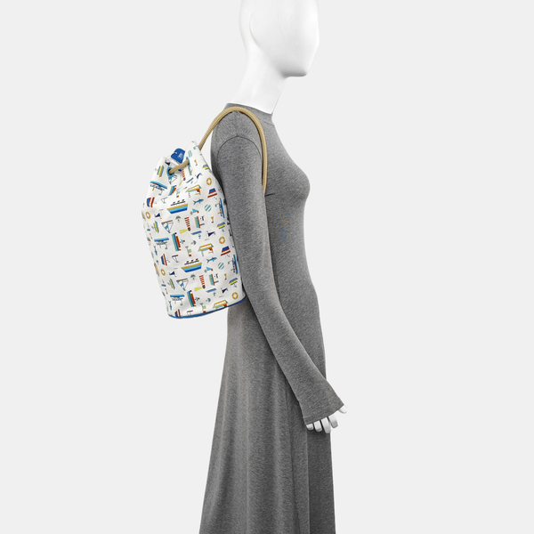 Canvas Bucket Bag White
