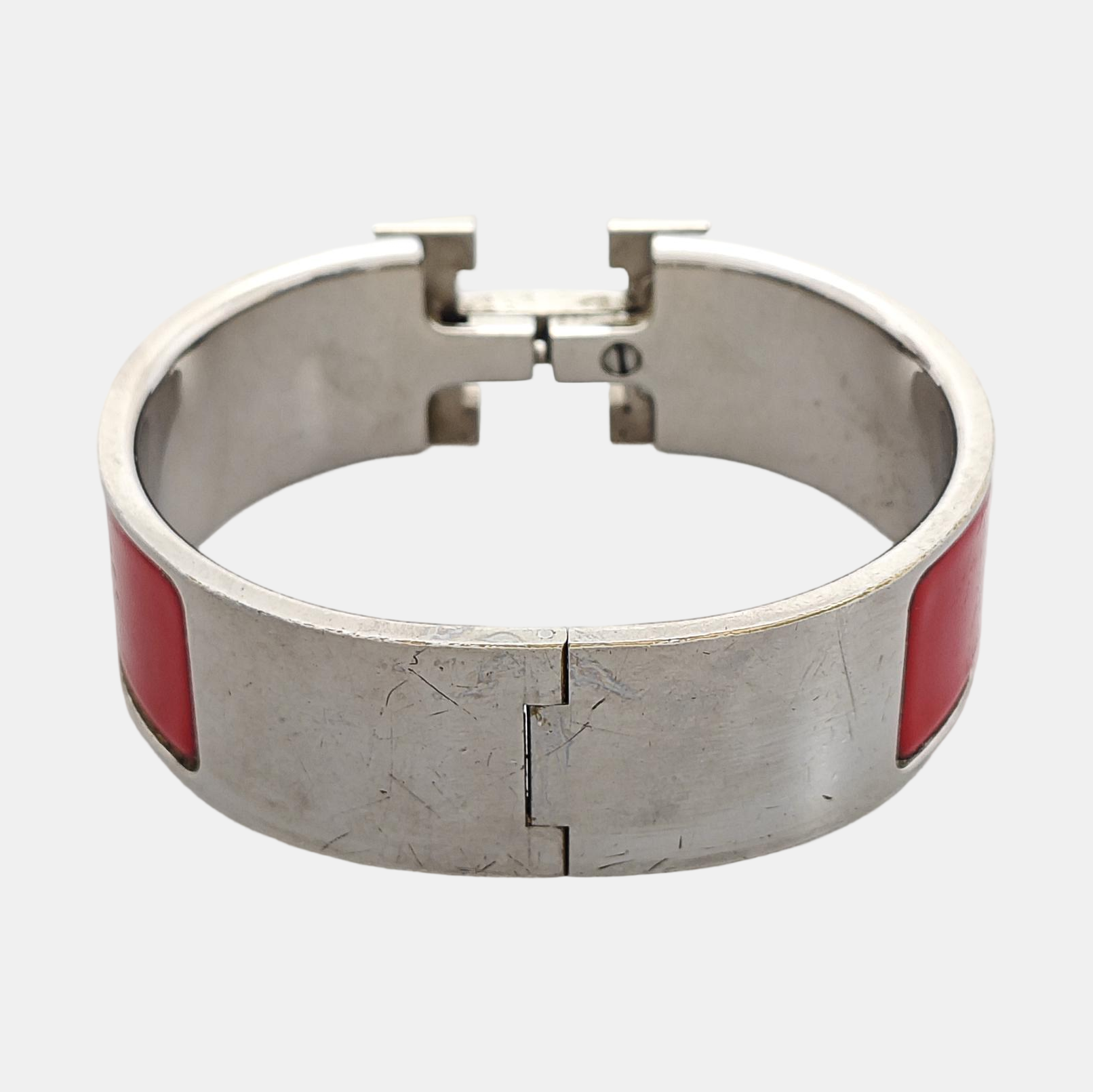 Clic H Metal Red Bangle
