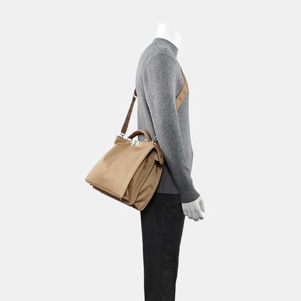 Nylon Shoulder Bag Brown