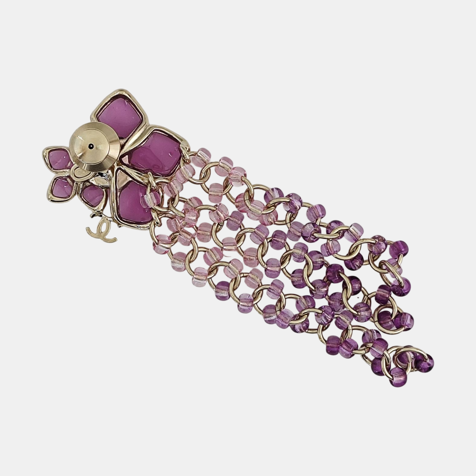 Metal Purple Brooch