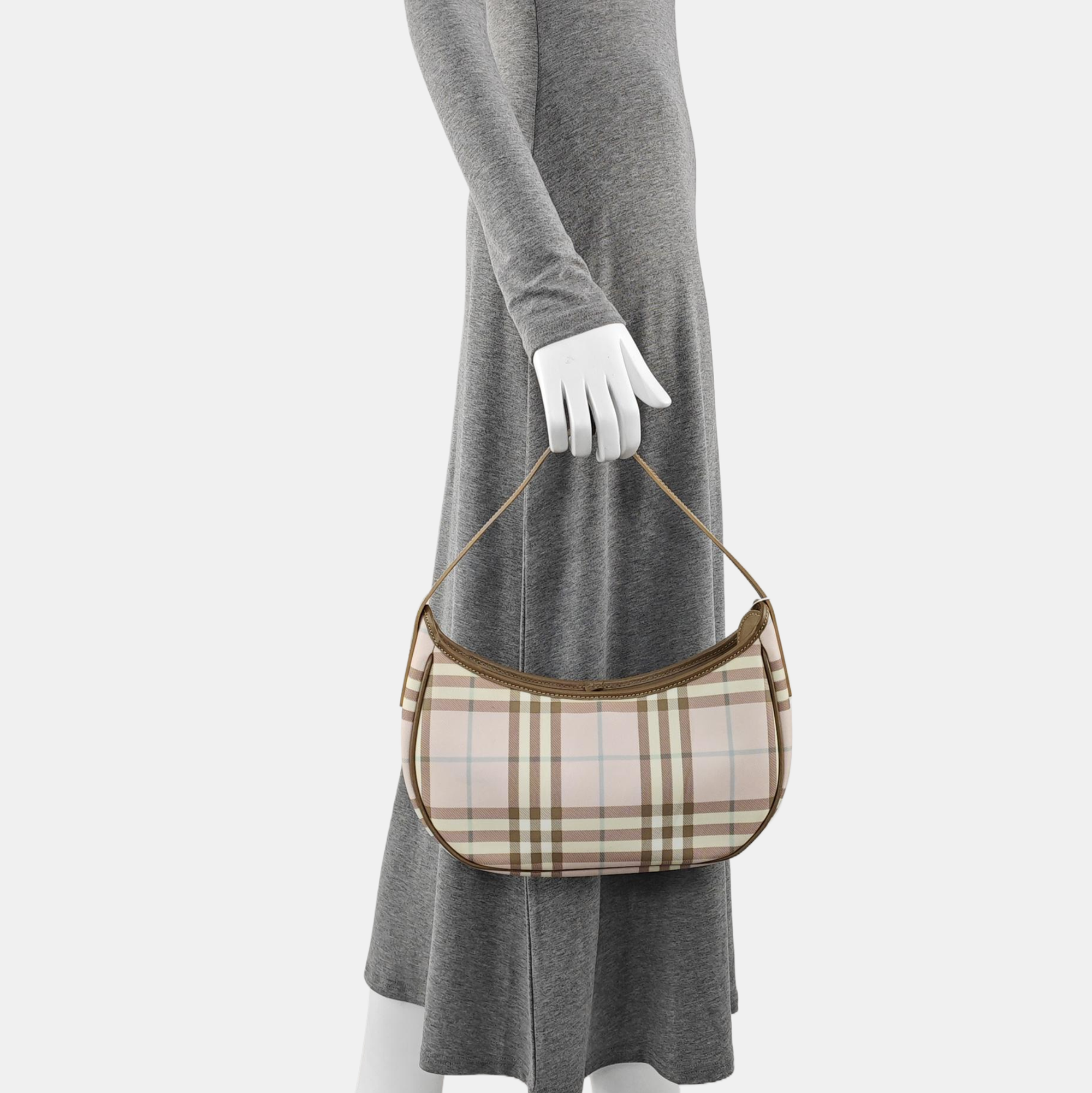Coated Canvas Top Handle Bag Pink