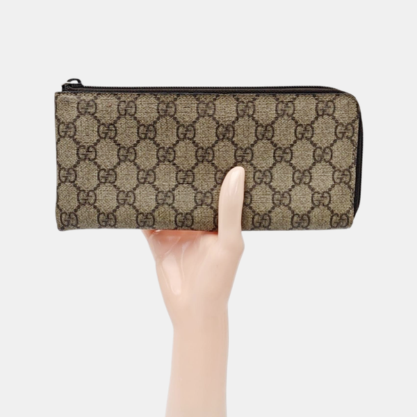 Monogram Coated Canvas Clutch Black
