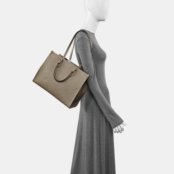 ONTHEGO MM Monogram Calfskin Gray