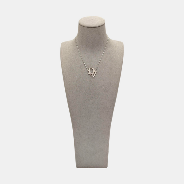 Dior Oblique Metal Silver Necklace
