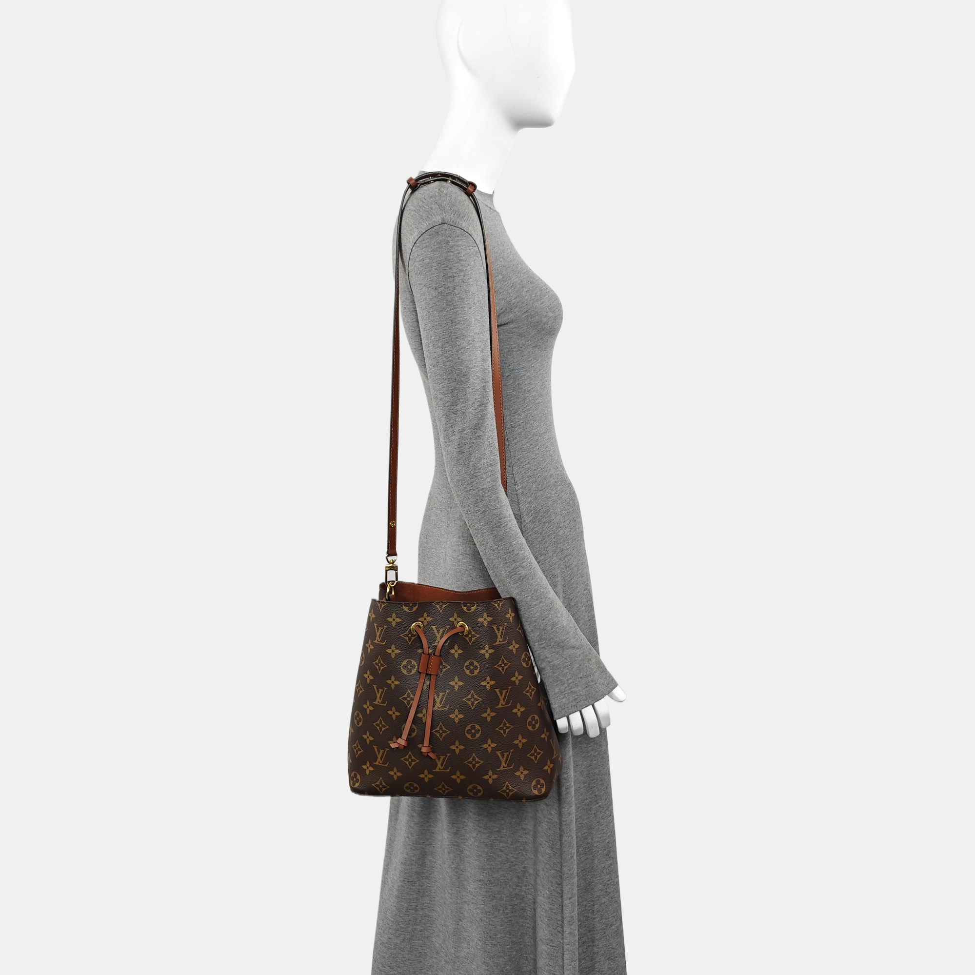 NÉONOÉ MM Monogram Coated Canvas Brown