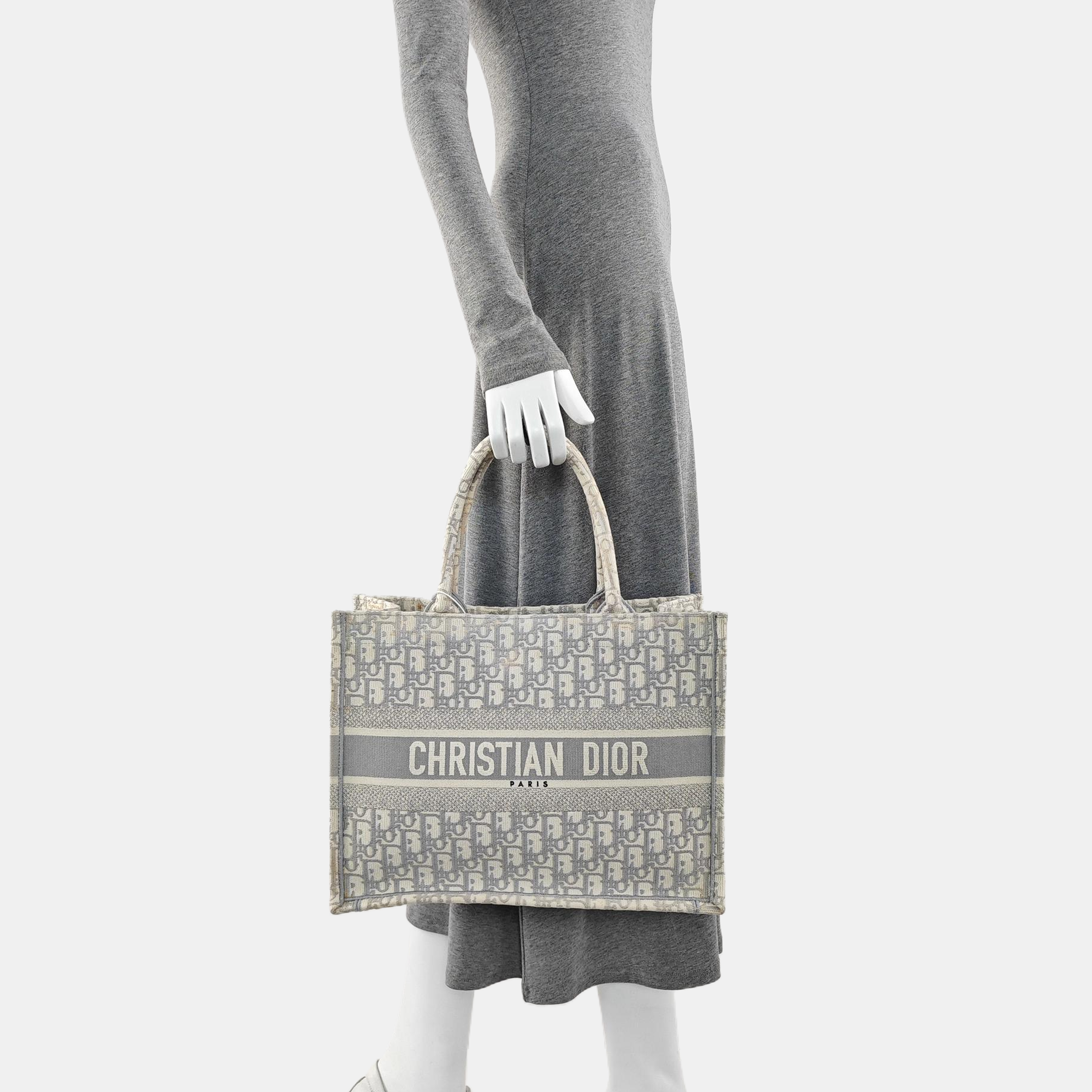 Book Tote Medium Oblique Canvas Gray