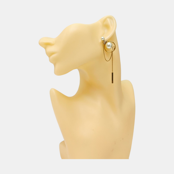 Dior Tribales Metal White Stud Earrings