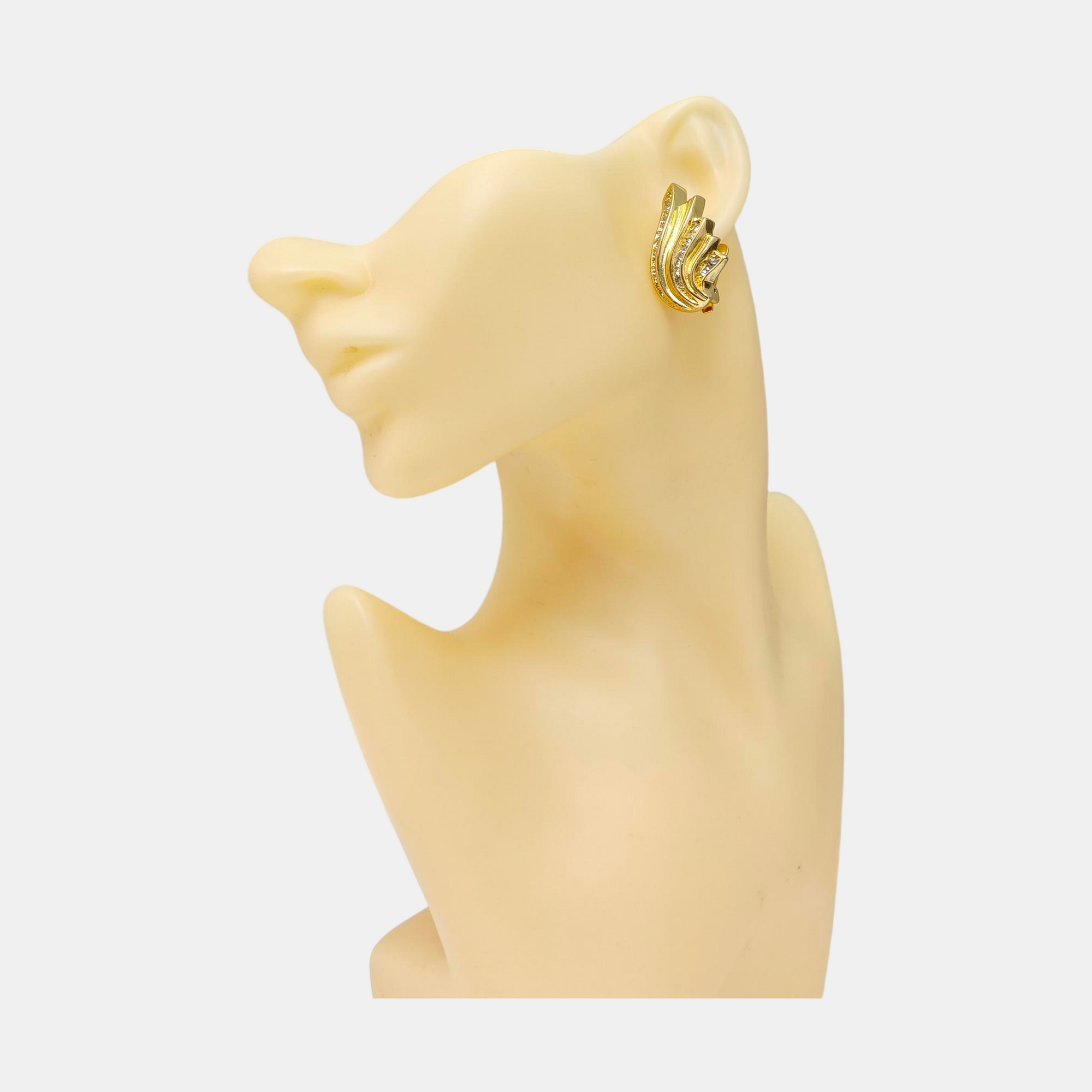Metal Gold Clip On Earrings