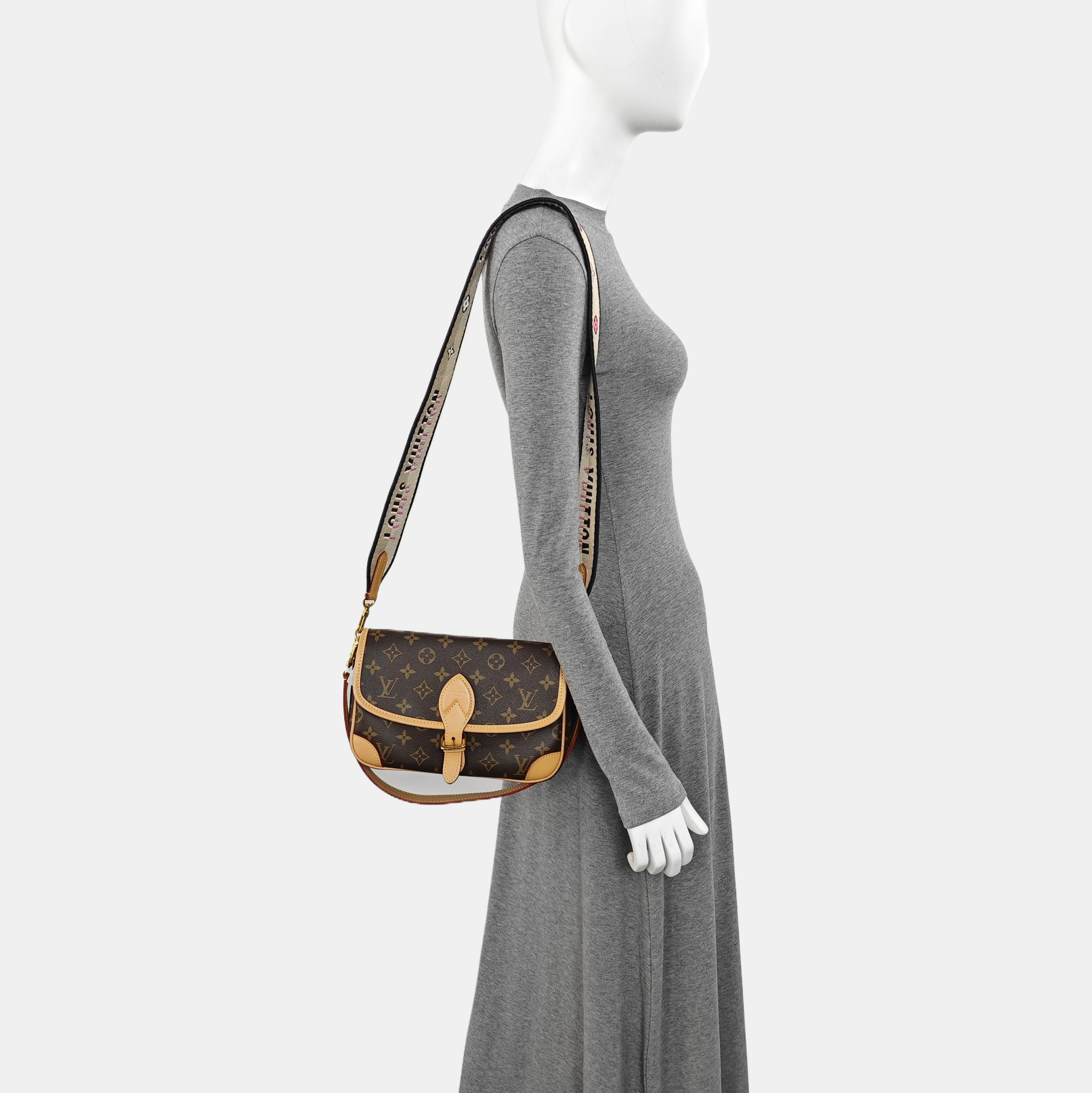 DIANE Monogram Coated Canvas Brown
