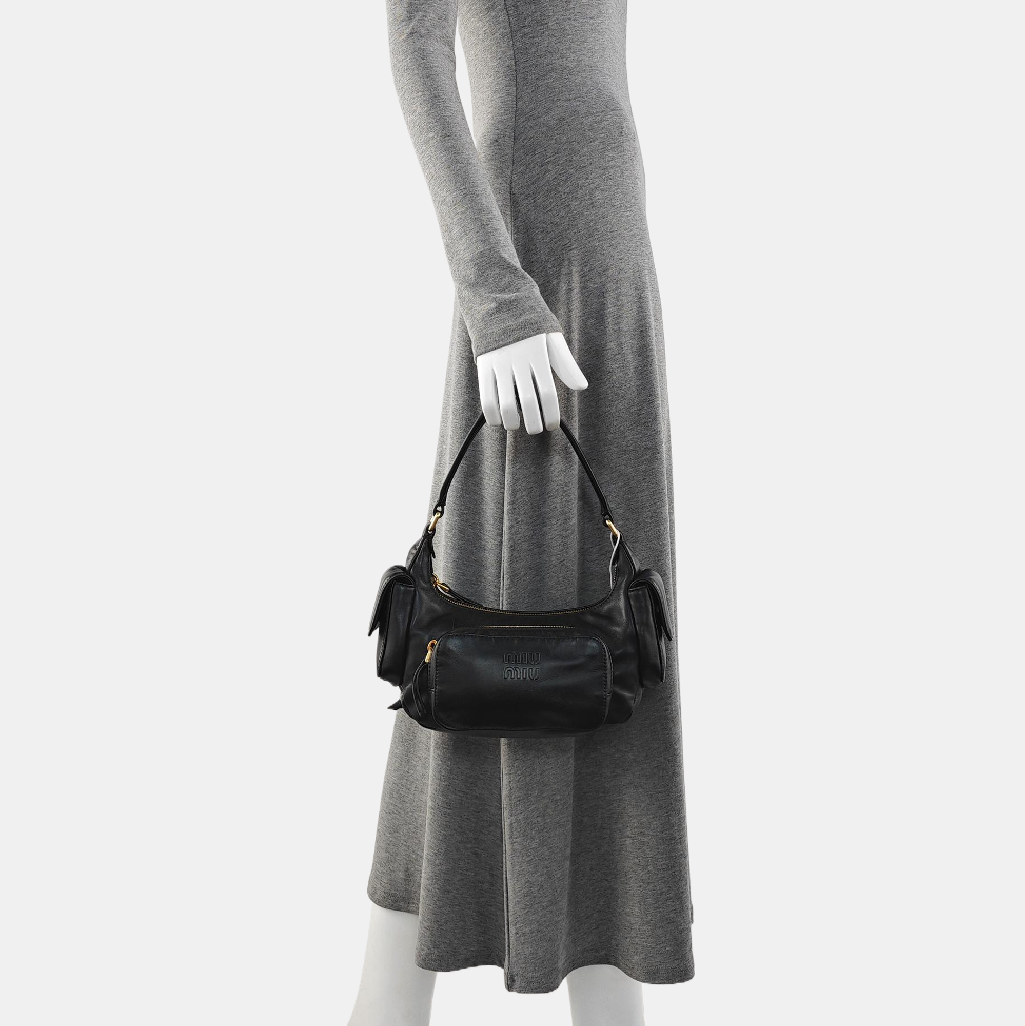 Lambskin Shoulder Bag Black