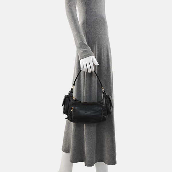 Lambskin Shoulder Bag Black