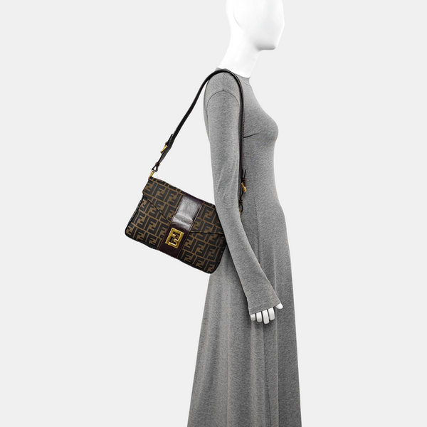Bolso Bandolera de Lona Marrón