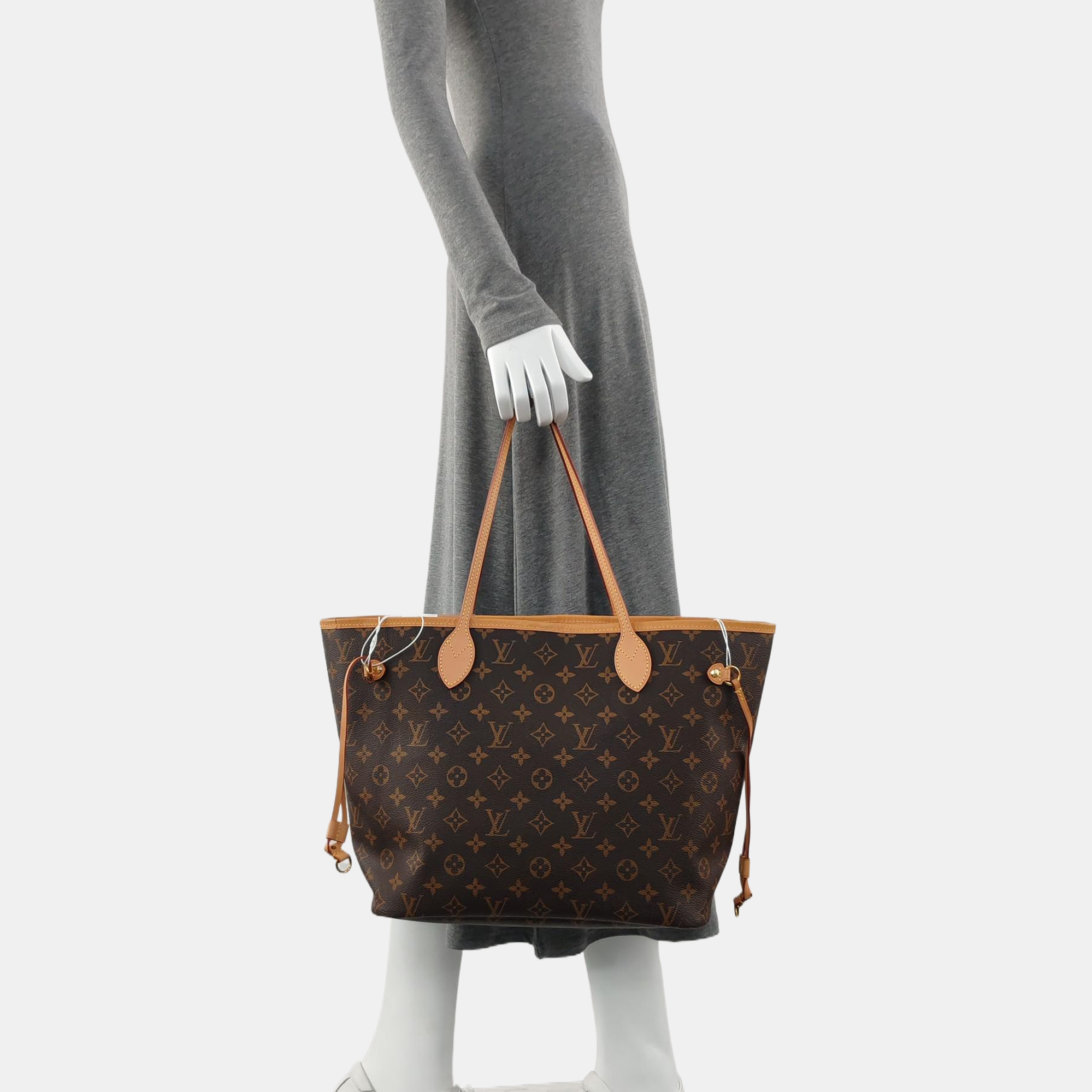 NEVERFULL MM Monogram Coated Canvas Brown