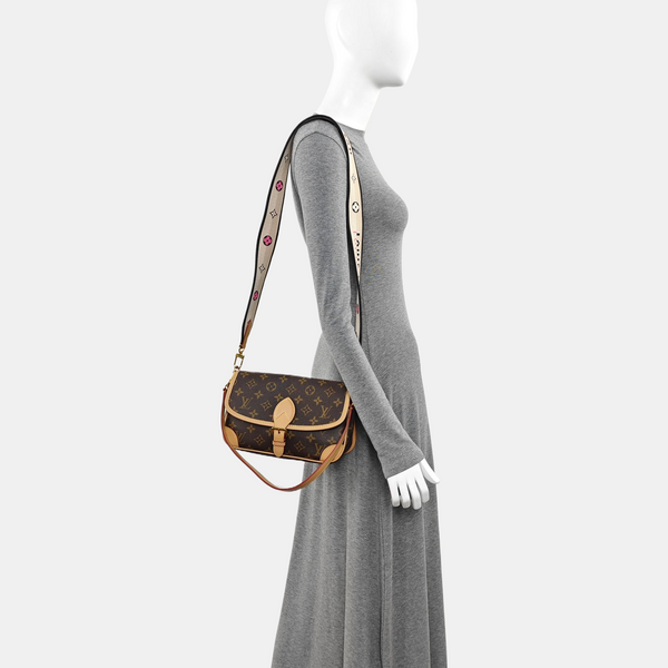 DIANE Monogram Coated Canvas Brown
