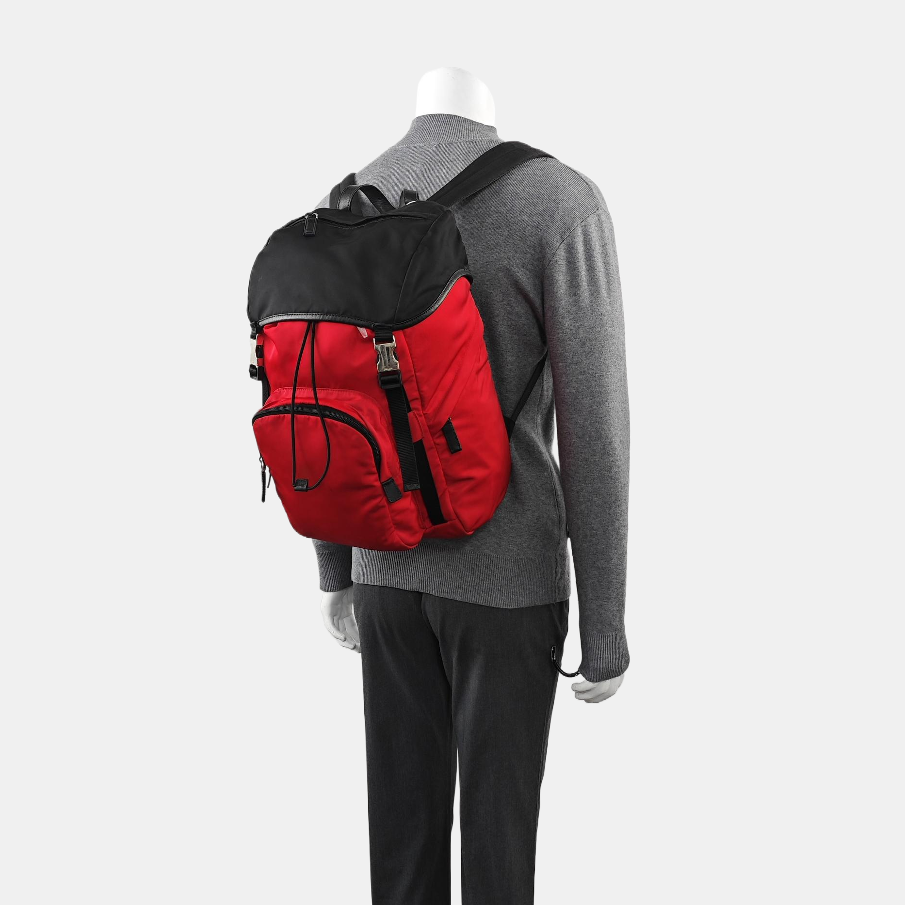 Nylon Backpack Red