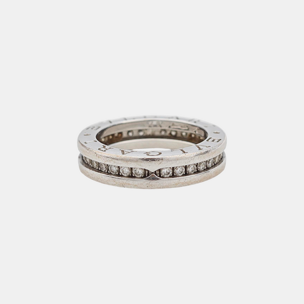 Anillo B.ZERO1 de oro blanco de 18k, plata, UE 48