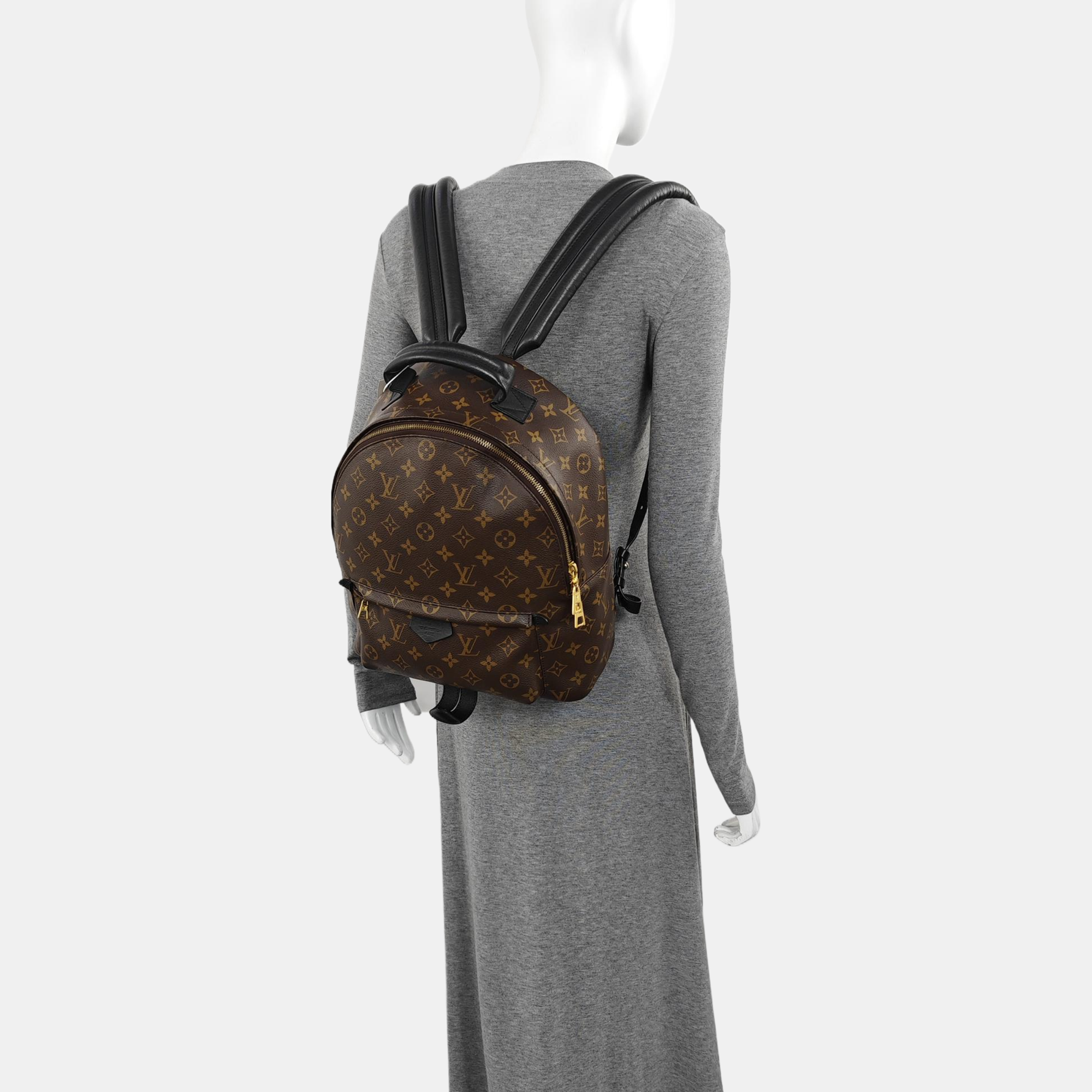 Monogram Coated Canvas Backpack Brown