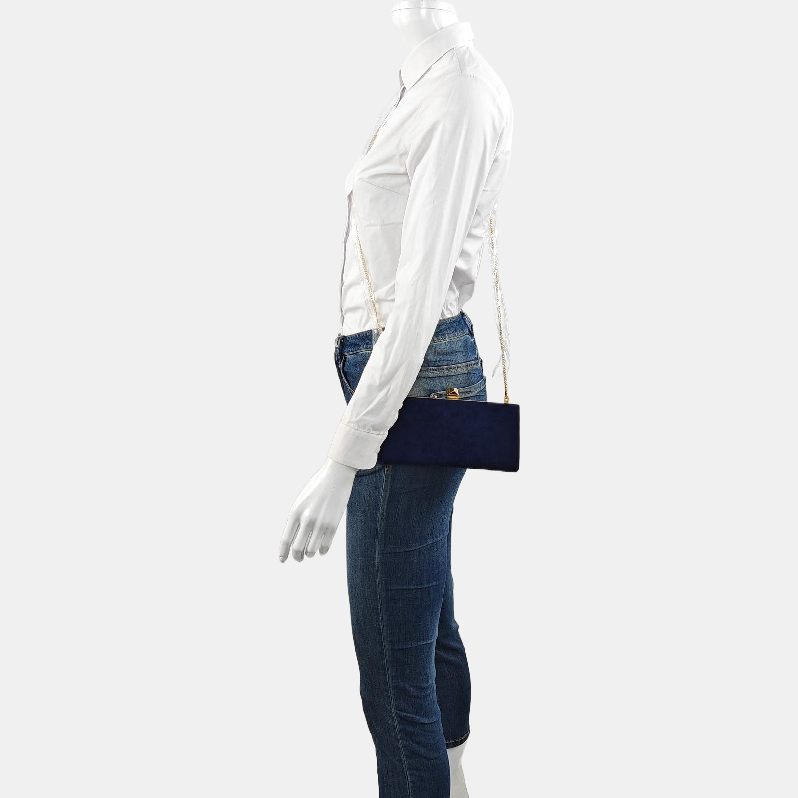 Fabric Shoulder Bag Blue