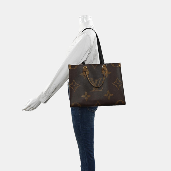 Authenticated pre-owned  ONTHEGO MM Monogram Coated Canvas Brown - Tote Bag at Looply