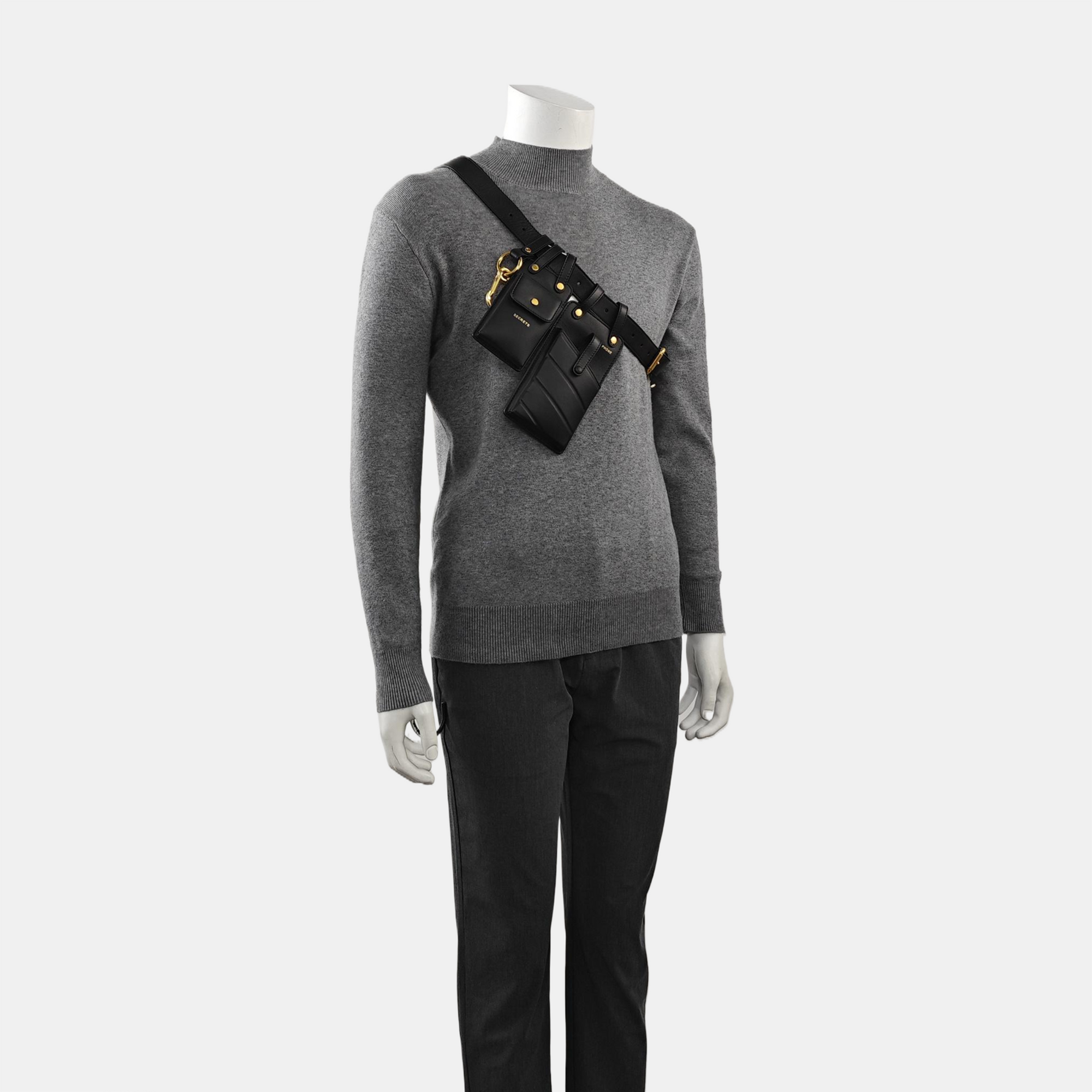 Calfskin Belt Bag Black