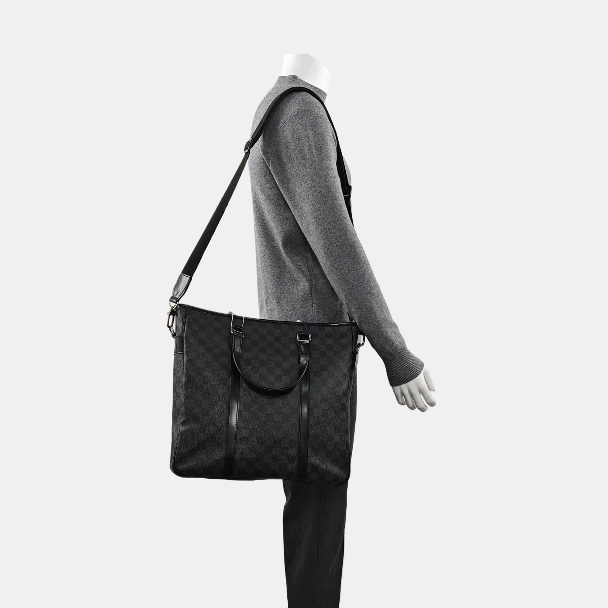 TADAO MM Damier Graphite Coated Canvas Gray