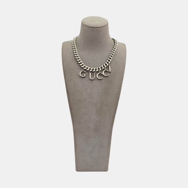 Interlocking G Metal Silver Necklace