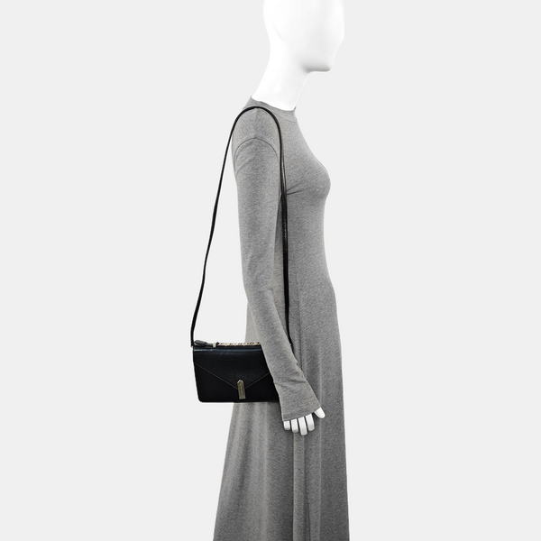 Calfskin Shoulder Bag Black