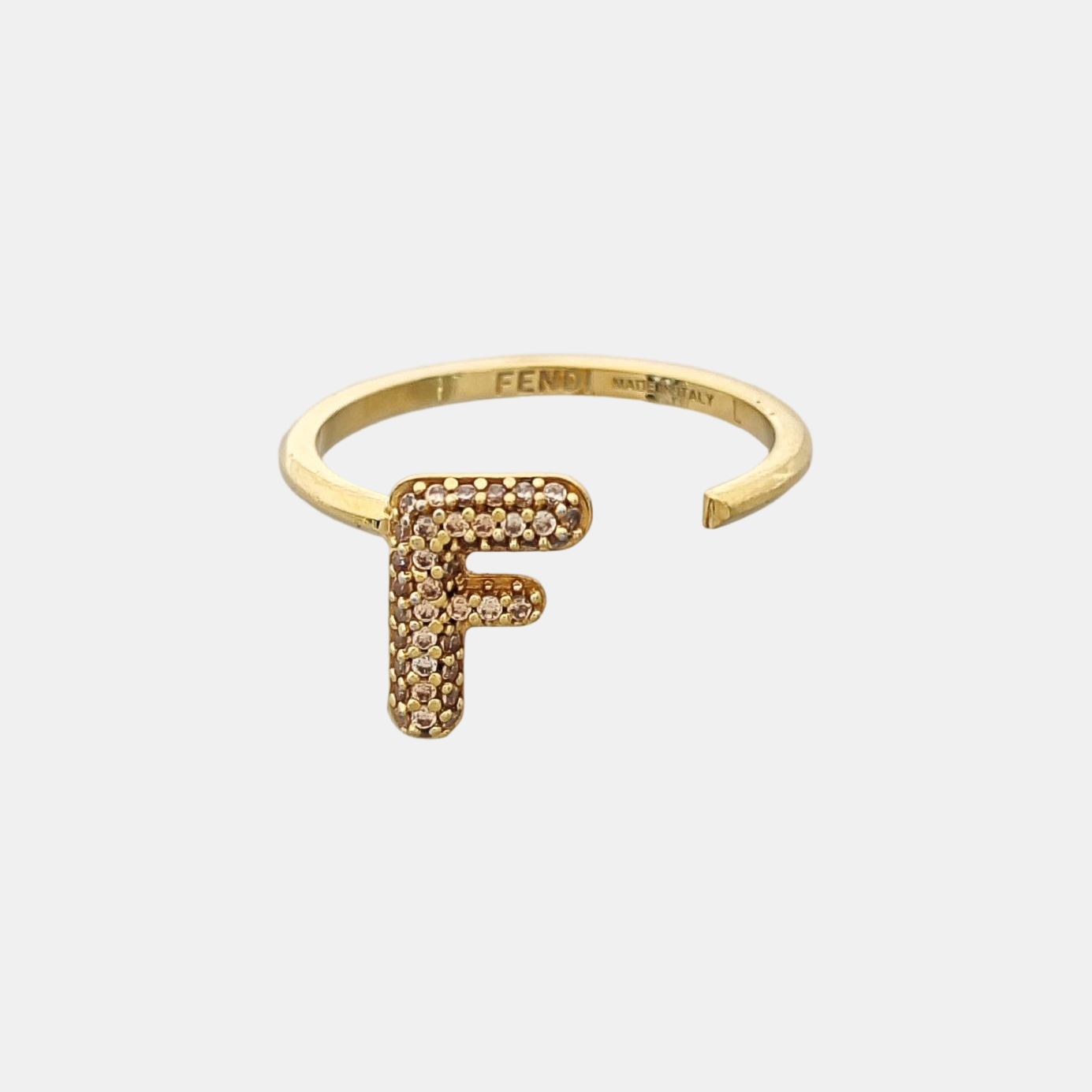 F Is Metal Gold Ring EU 57
