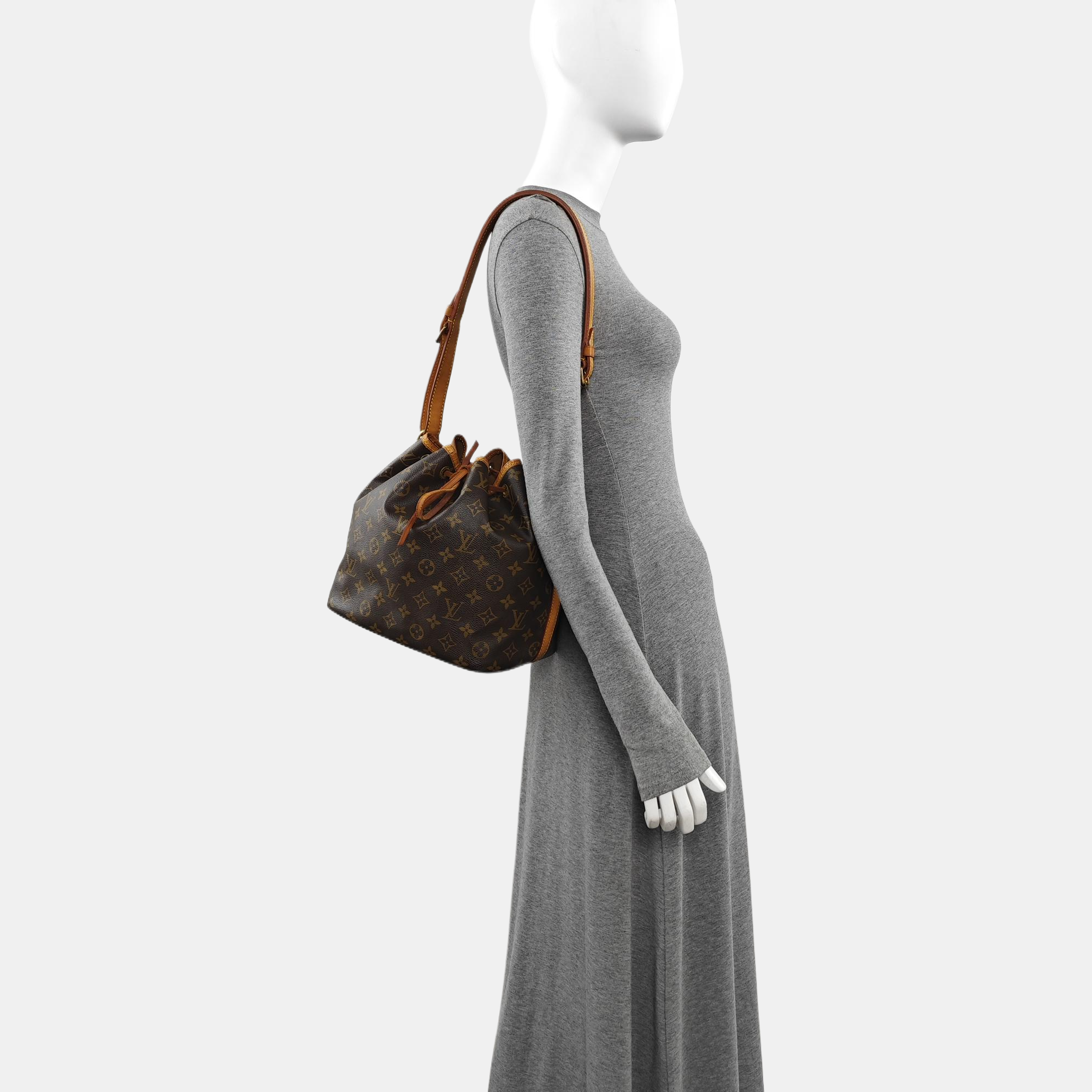 NÉONOÉ PM Monogram Coated Canvas Brown