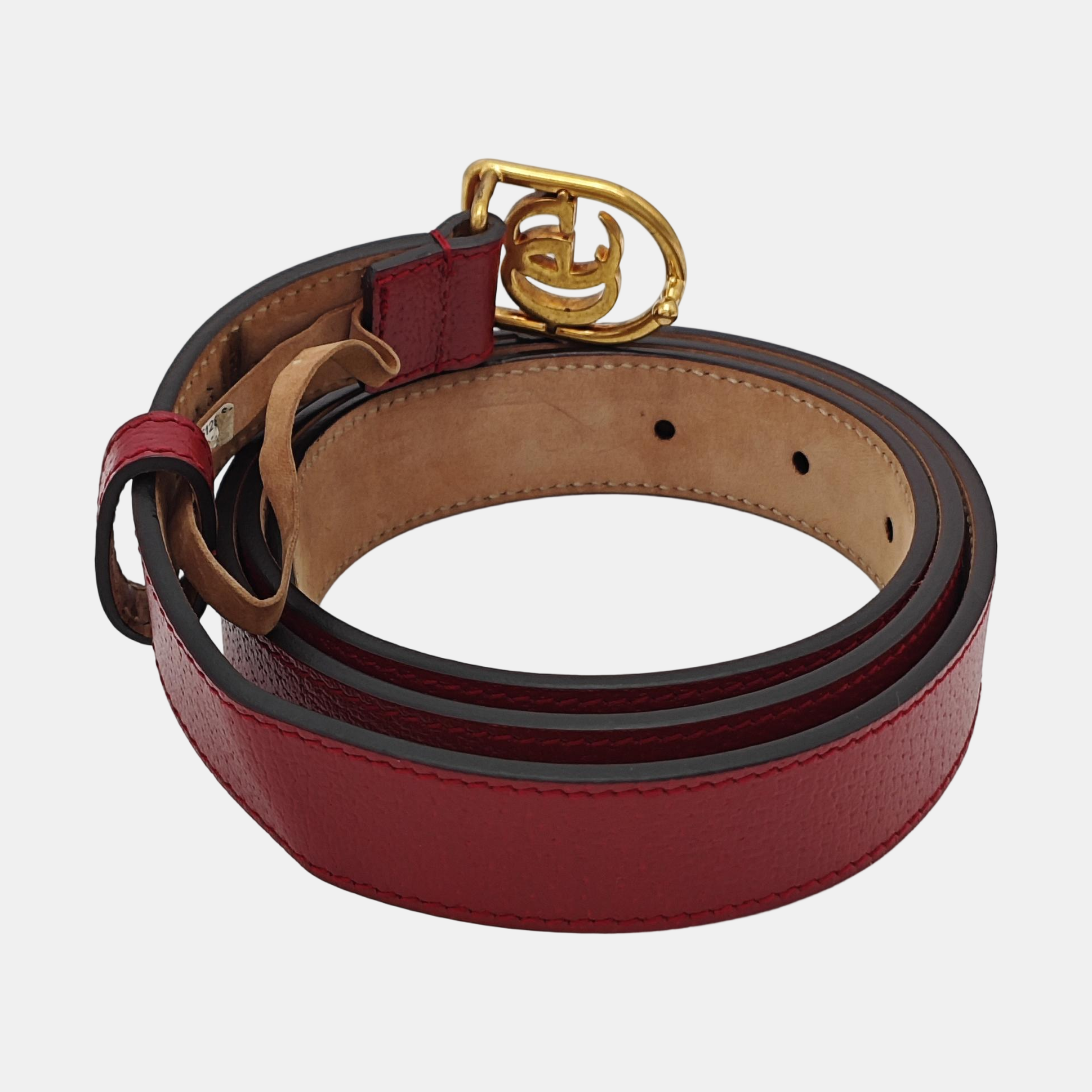 Leather Belt Red