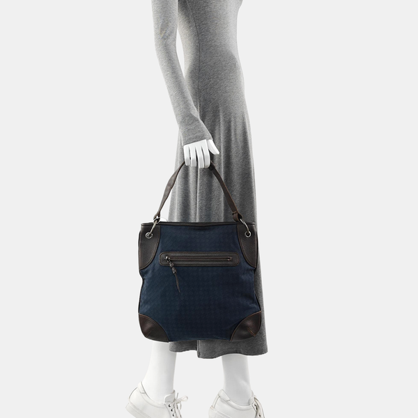 Fabric Shoulder Bag Blue