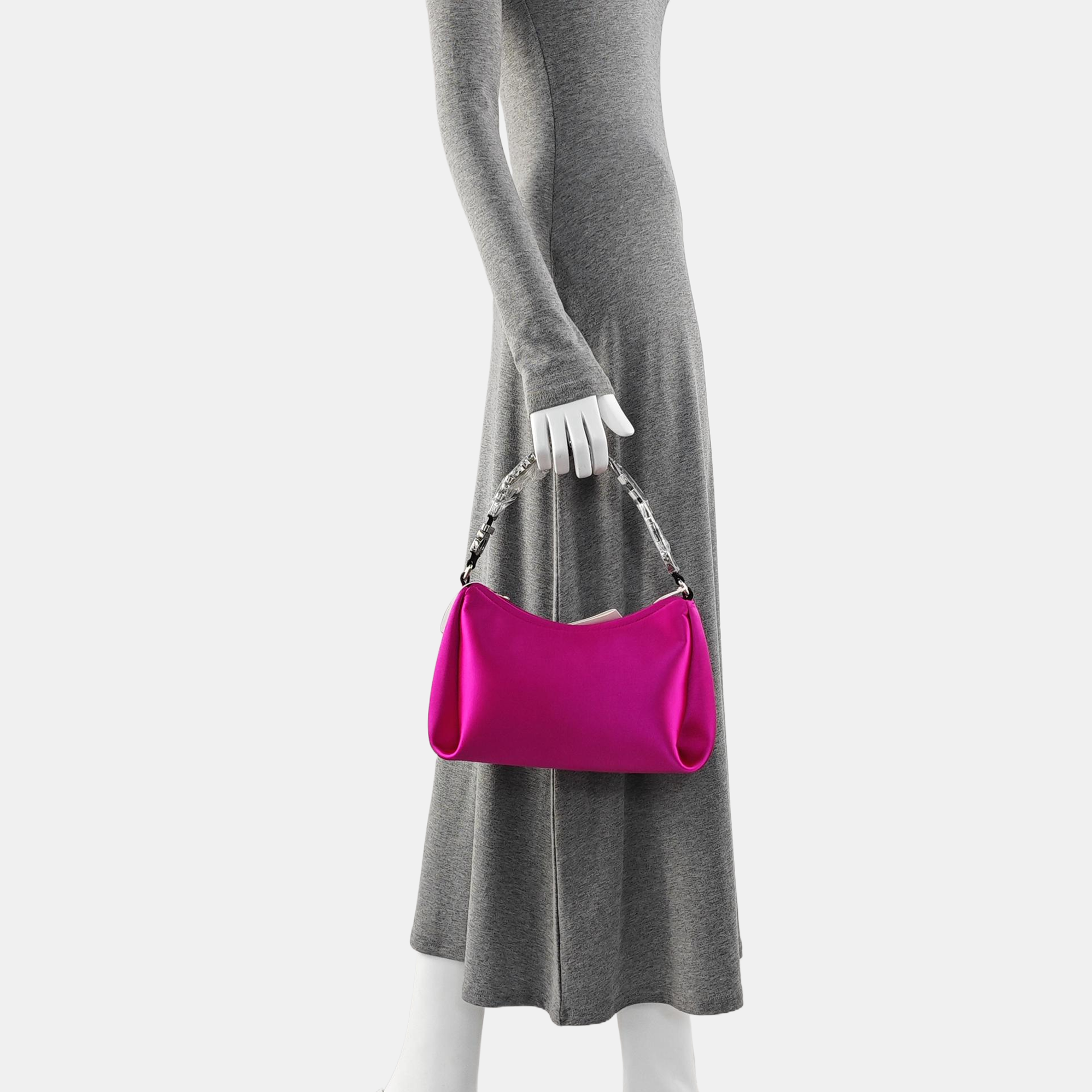 Fabric Top Handle Bag Red