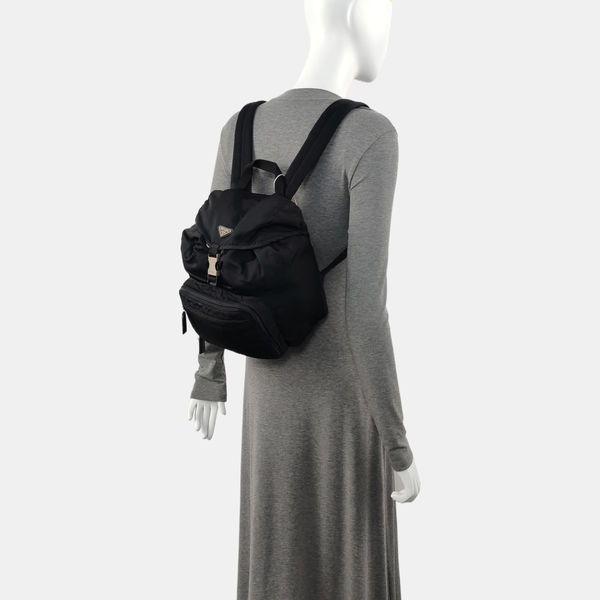 Nylon Backpack Black