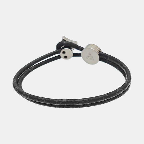 Coated Canvas Black Bangle