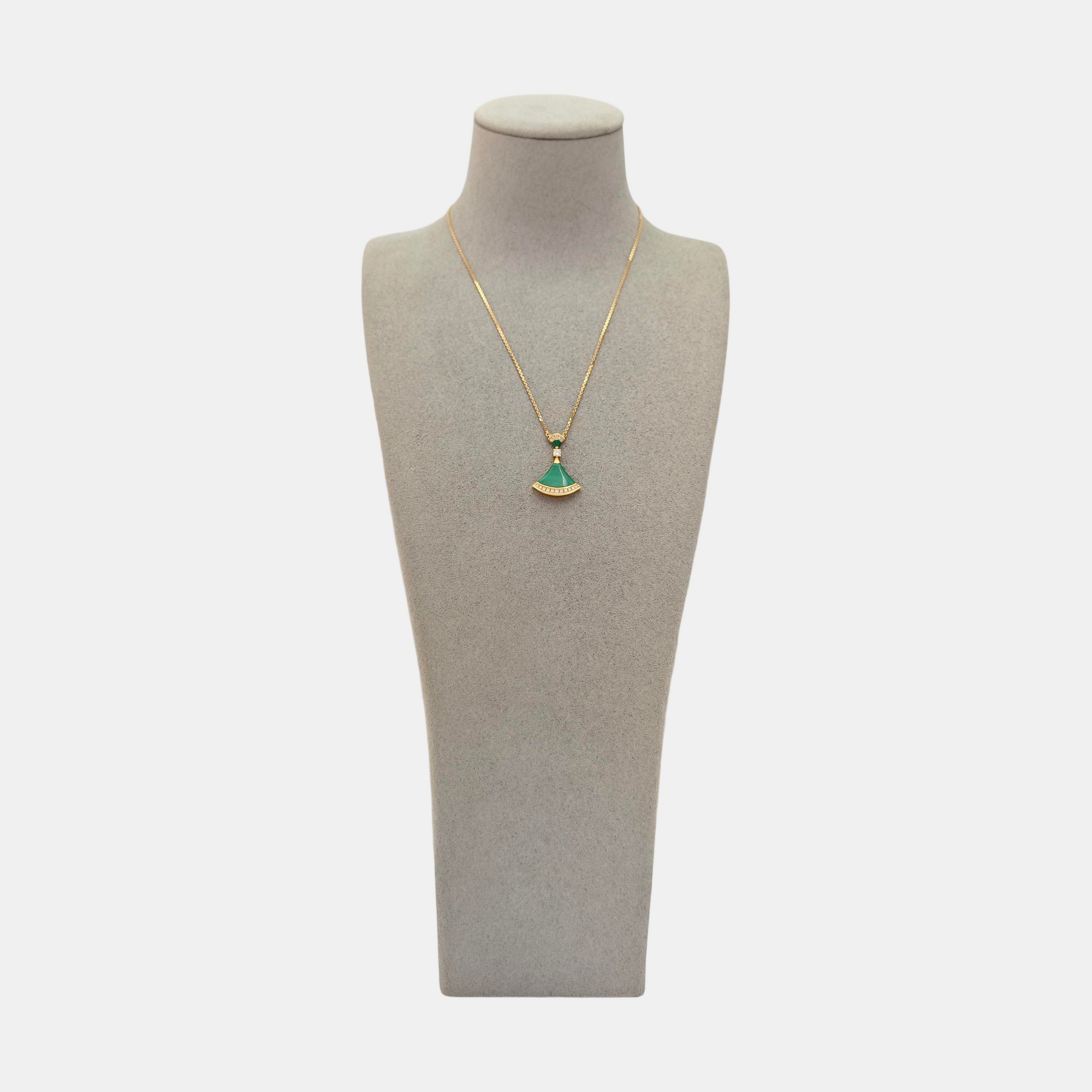 DIVAS' DREAM 18k Rose Gold Green Necklace