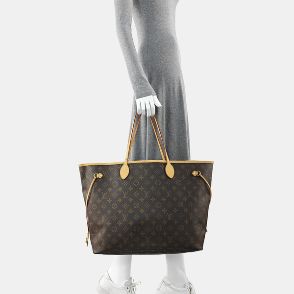 NEVERFULL GM Monogram Coated Canvas Brown