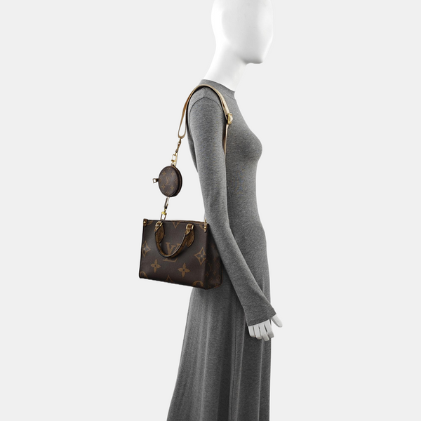 ONTHEGO PM Monogram Coated Canvas Brown