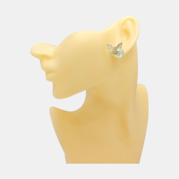 Diorelita Metal Gold Stud Earrings