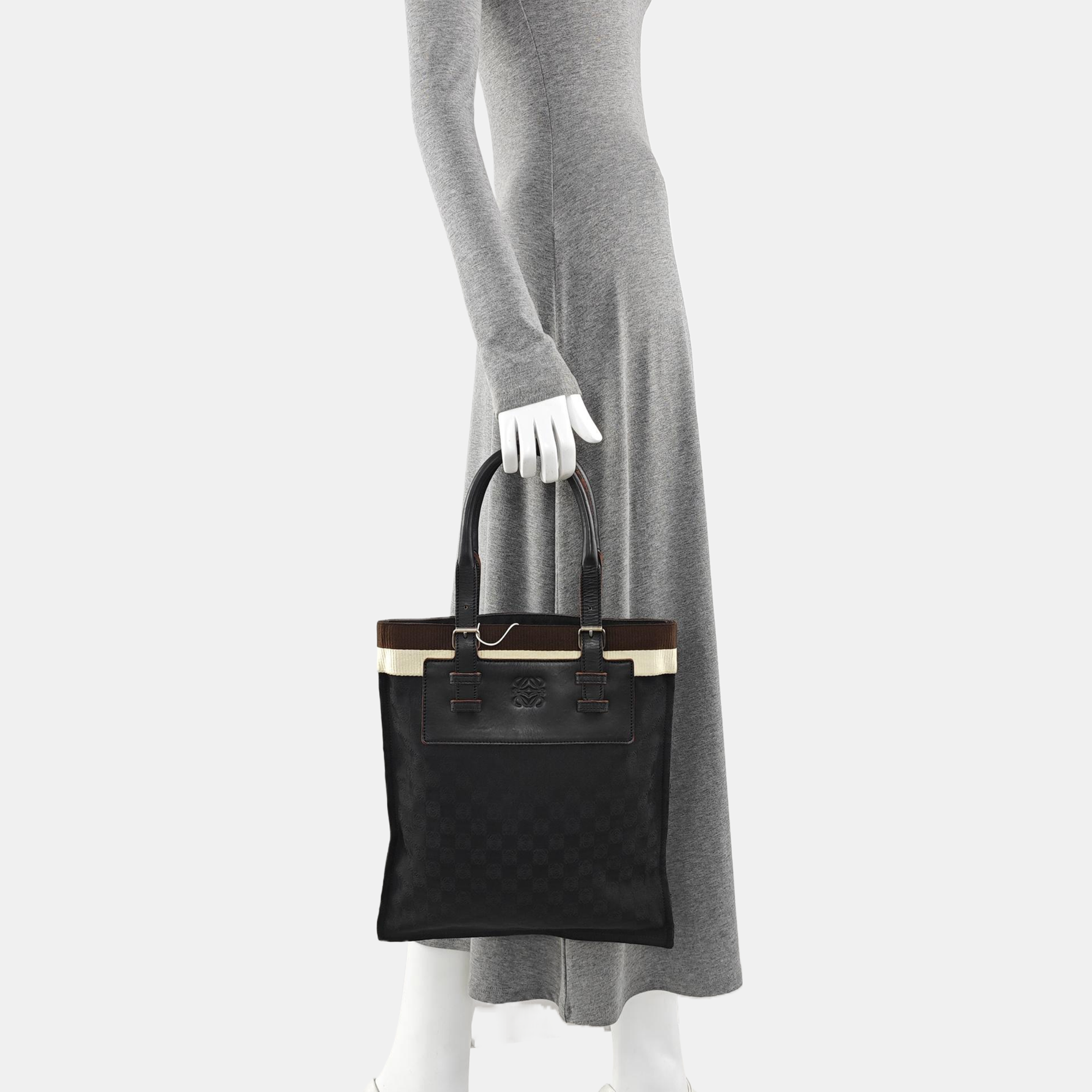 Canvas Top Handle Bag Black