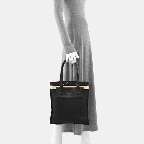 Canvas Top Handle Bag Black