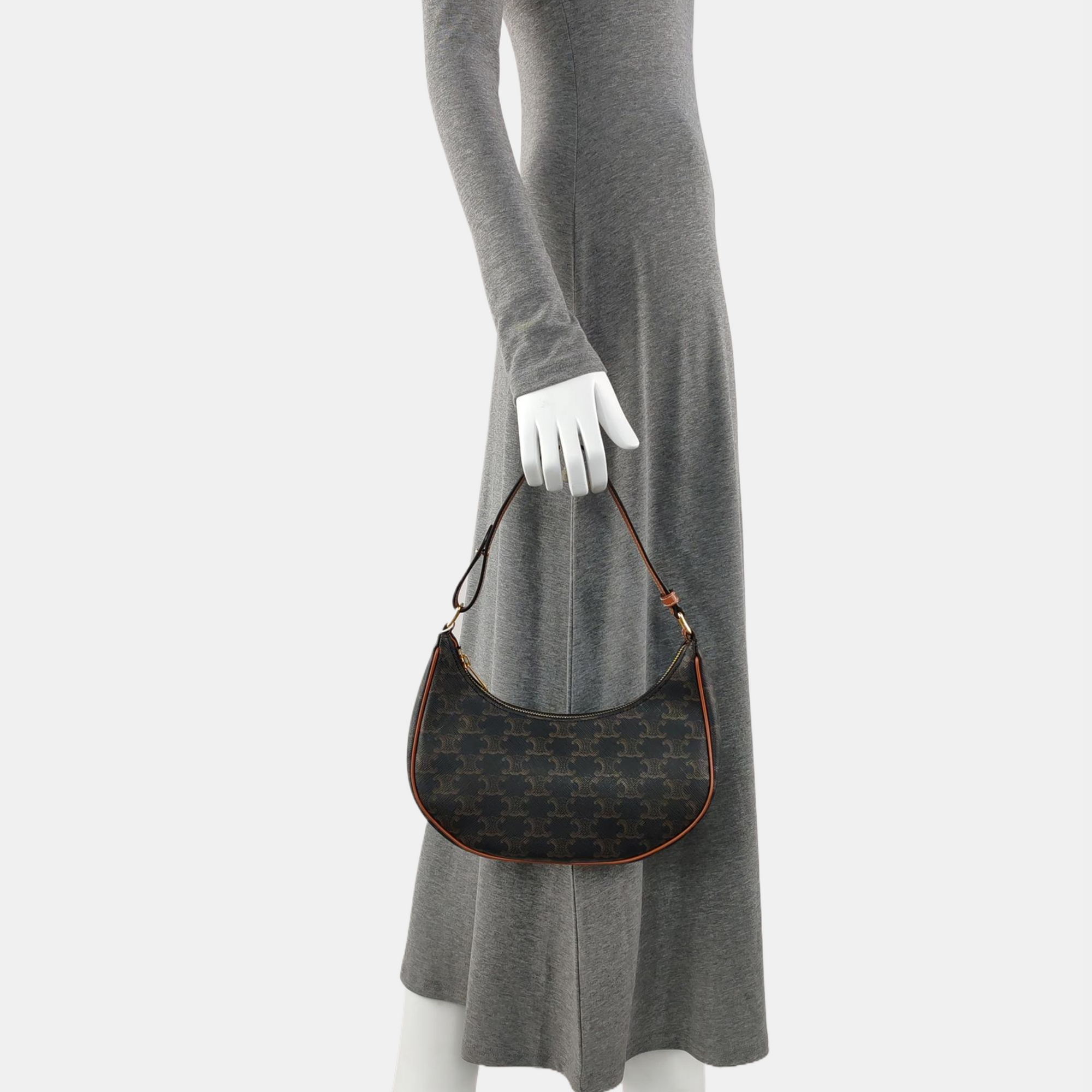 Authenticated pre-owned  AVA Coated Canvas Brown - Top Handle Bag at Looply