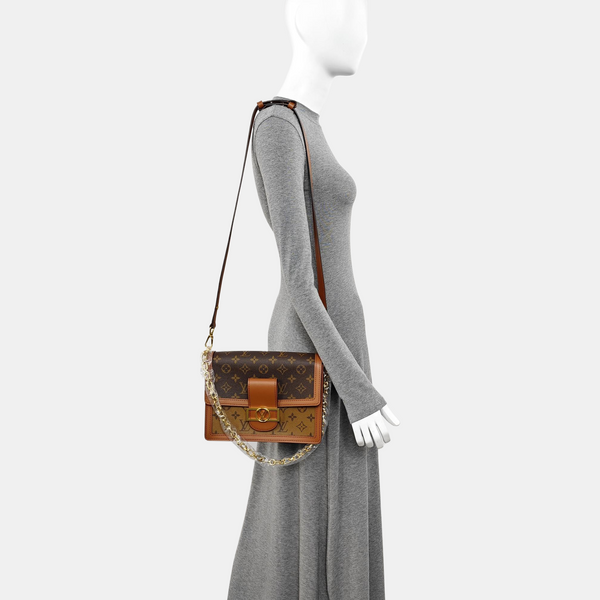 DAUPHINE MM Monogram Coated Canvas Brown